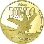 25 Dollars - Elizabeth II Dumbo 75th Anniversary, Niue, 2016 reverse image