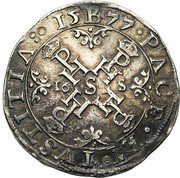 ½ Daalder "Ecu des Etats" - Brabant Revolt, Belgium, 1577-1578 reverse image