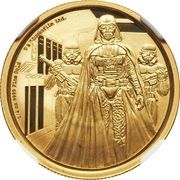 25 Dollars - Elizabeth II Darth Vader, Niue, 2016 reverse image