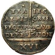 16 Stuiver - Siege of Maastricht, Belgium, 1579 reverse image