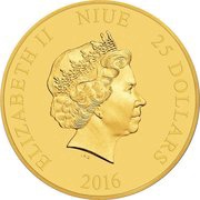 25 Dollars - Elizabeth II Princess Leia obverse image