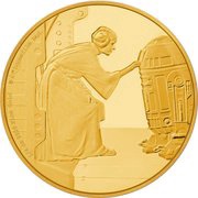 25 Dollars - Elizabeth II Princess Leia, Niue, 2016 reverse image