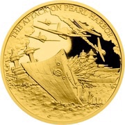25 Dollars - Elizabeth II The Attack on Pearl Harbor, Niue, 2016 reverse image