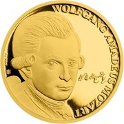 25 Dollars - Elizabeth II Wolfgang Amadeus Mozart, Niue, 2017 reverse image