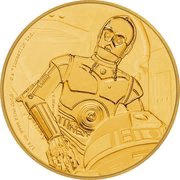 25 Dollars - Elizabeth II C-3PO, Niue, 2017 reverse image
