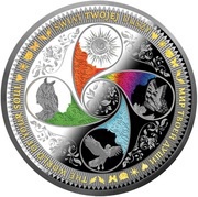 25 Dollars - Elizabeth II Love, Kindness, Wisdom, Freedom and Beauty, Niue, 2017 reverse image