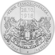 25 Dollars - Elizabeth II Establishment of Czechoslovakia, Niue, 2018 reverse image