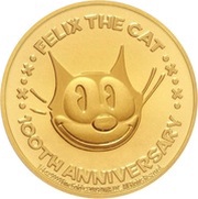 25 Dollars - Elizabeth II Felix the Cat, Niue, 2019 reverse image
