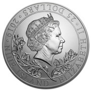 25 Dollars - Elizabeth II Czech Lion obverse image