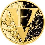 25 Dollars - Elizabeth II Victory Day: Europe, Niue, 2020 reverse image