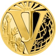 25 Dollars - Elizabeth II Victory Day: Japan, Niue, 2020 reverse image