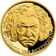 25 Dollars - Elizabeth II Ludwig van Beethoven, Niue, 2020 reverse image