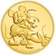 25 Dollars - Elizabeth II Mickey Mouse and Pluto, Niue, 2020 reverse image