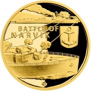 25 Dollars - Elizabeth II Battle of Narvik, Niue, 2020 reverse image