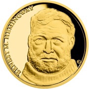 25 Dollars - Elizabeth II Ernest Hemingway, Niue, 2021 reverse image
