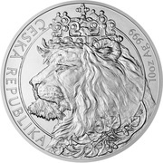 25 Dollars - Elizabeth II Czech Lion, Niue, 2021 reverse image