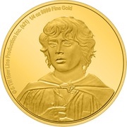25 Dollars - Elizabeth II Frodo Baggins, Niue, 2021 reverse image