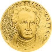 25 Dollars - Elizabeth II Johann Wolfgang Goethe, Niue, 2022 reverse image