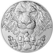 25 Dollars - Charles III Czech Lion, Niue, 2023 reverse image