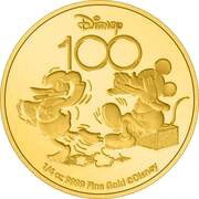 25 Dollars - Charles III Mickey and Donald Duck, Niue, 2023 reverse image