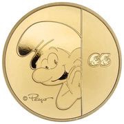 25 Dollars - Charles III Smurfs, Niue, 2023 reverse image