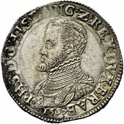 1 Daalder - Philip II Bust left; PHS, ANG obverse image
