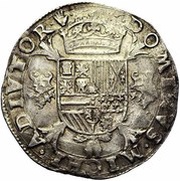 1 Daalder - Philip II Bust left; PHS, ANG, Belgium, 1557-1559 reverse image