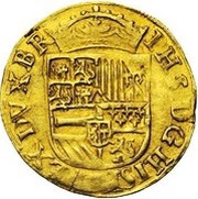 ½ Gold Real - Philip II reverse image