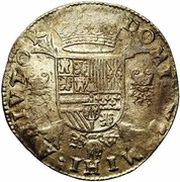 1 Daalder - Philip II Bust left; PHILIPPVS, Belgium, 1561-1564 reverse image