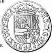 ½ Gold Real - Philip II reverse image