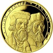 50 Dollars - Elizabeth II John Wycliff and Jan Hus, Niue, 2011 reverse image
