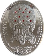50 Dollars - Elizabeth II Coronation Egg, Niue, 2012 reverse image