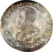 1 Daalder - Philip II Bust left, PHS obverse image
