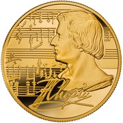 50 Dollars - Elizabeth II Fryderyk Chopin, Niue, 2015-2016 reverse image
