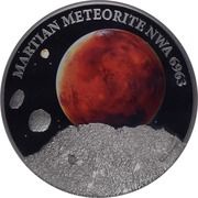 50 Dollars - Elizabeth II Martian Meteorite NWA 6963, Niue, 2016 reverse image
