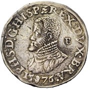1 Daalder - Philip II Bust left; Brussels obverse image