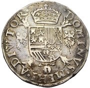 1 Daalder - Philip II Bust left; Brussels, Belgium, 1576-1577 reverse image