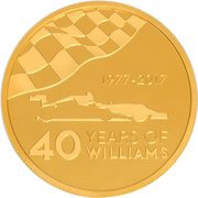 50 Dollars - Elizabeth II 40 Years of Williams, Niue, 2017 reverse image