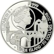 50 Dollars - Elizabeth II Church of St. John of Nepomuk at Zelená Hora obverse image