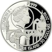 50 Dollars - Elizabeth II Gardens and castle in Kroměříž obverse image