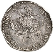 1 Ecu Robustus - Brabant Revolt, Belgium, 1584 reverse image