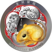 50 Dollars - Elizabeth II Golden Rat Blessing, Niue, 2020 reverse image