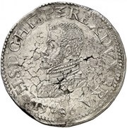 1 Daalder - Philip II with Portugal shield obverse image