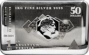 50 Dollars - Elizabeth II Silver Note Coinbar obverse image
