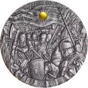 50 Dollars - Charles III Baptism of Fire, Niue, 2023 reverse image