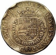 2 Gulden - Albert and Isabella Piedfort, Belgium, 1600-1602 reverse image