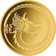 50 Dollars - Charles III Year of the Dragon, Niue, 2024 reverse image