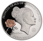 80 Dollars - Elizabeth II Grace Kelly, Niue, 2017 reverse image
