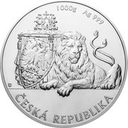 80 Dollars - Elizabeth II Czech Lion, Niue, 2018 reverse image