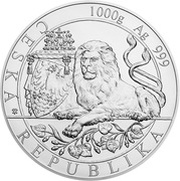 80 Dollars - Elizabeth II Czech Lion, Niue, 2019 reverse image